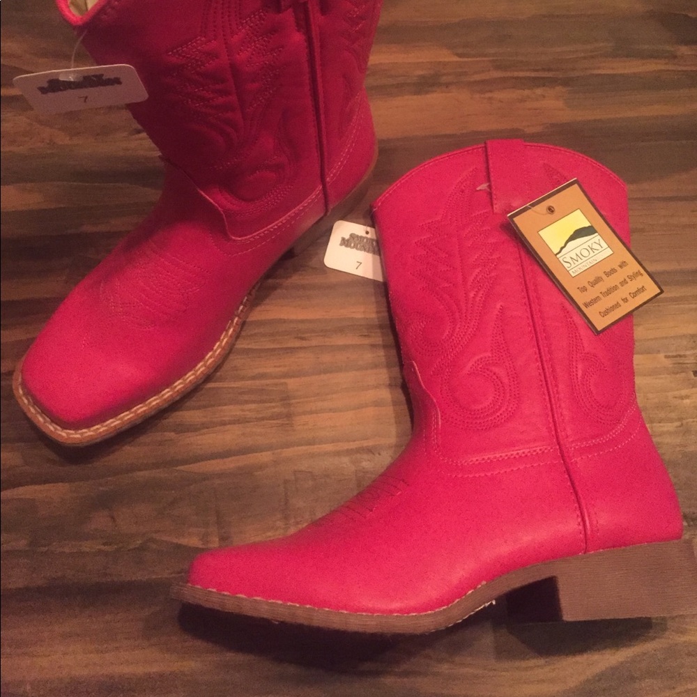 Size 7 Rocky Pink Cowgirl Boots